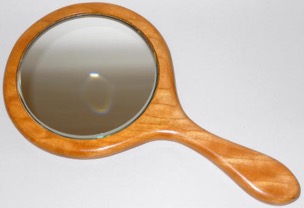 curly cherry hand mirror