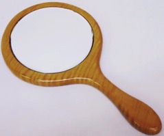 curly maple hand mirror