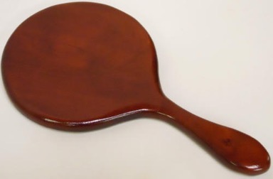 antique cherry hand mirror