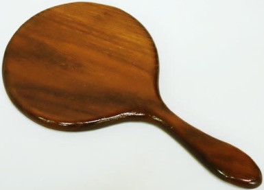 antique mission oak hand mirror