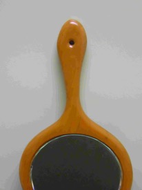 hole in the handle hand mirror