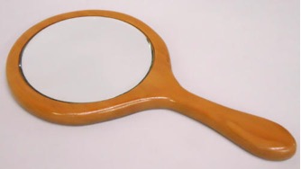 honey amber cherry hand mirror